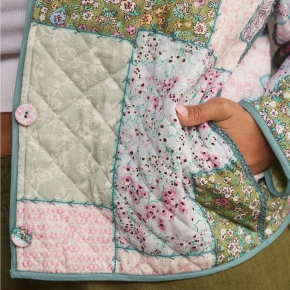 NWT Conditions Apply Printed Quilted Jacket - Picture 8 of 8